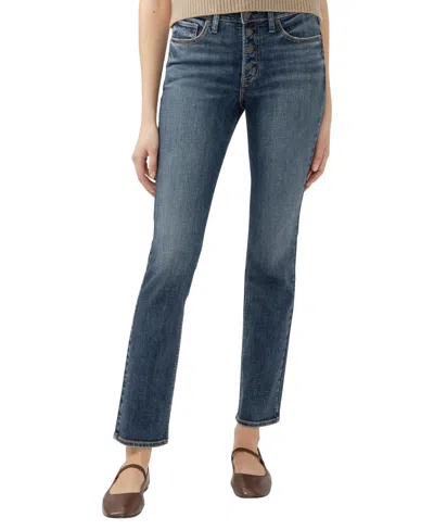 Silver Jeans Co. Women's Most Wanted Mid Rise Straight Leg Jeans In Indigo