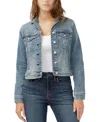 Silver Jeans Co. Women's Notched Crop Jean Jacket In Indigo