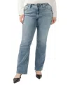 Silver Jeans Co. Plus Size Elyse Mid-rise Comfort-fit Slim Bootcut Jeans In Indigo