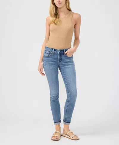 Silver Jeans Co. Women's Skinny Mid-rise Girlfriend Jeans In Neutral