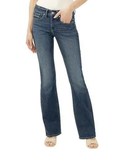 Silver Jeans Co. Women's Suki Mid Rise Bootcut Luxe Stretch Jeans In Blue