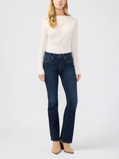 Silver Jeans Co. Women's Suki Mid Rise Bootcut Luxe Stretch Jeans In Blue