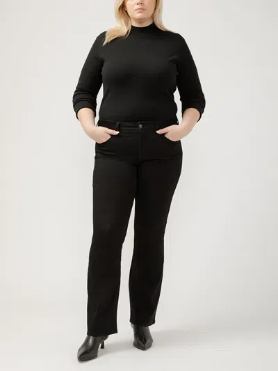 Silver Jeans Co. Women's Suki Mid Rise Bootcut Luxe Stretch Jeans Plus In Black