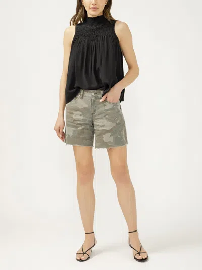 Silver Jeans Co. Women's Suki Mid Rise Camo Long Shorts