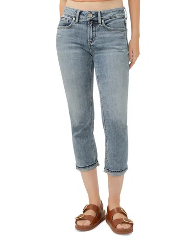 SILVER JEANS CO. WOMEN'S SUKI MID-RISE CAPRI JEANS