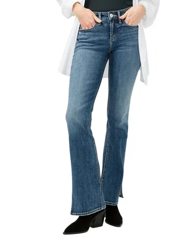 Silver Jeans Co. Women's Suki Mid Rise Curvy Fit Bootcut Jeans