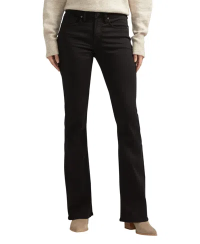 Silver Jeans Co. Women's Suki Mid Rise Curvy Fit Bootcut Jeans In Black