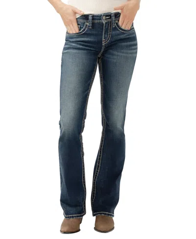 Silver Jeans Co. Women's Suki Mid Rise Curvy Fit Bootcut Jeans In Indigo