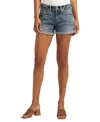Silver Jeans Co. Women's Suki Mid Rise Curvy Fit Shorts In Indigo