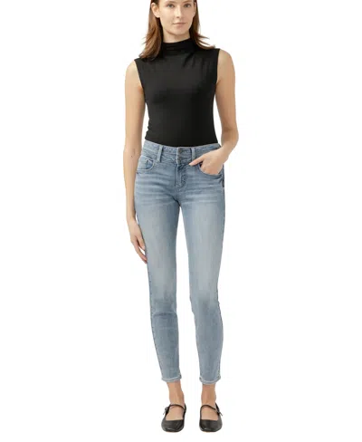 Silver Jeans Co. Women's Suki Mid Rise Curvy Fit Skinny Jeans In Indigo