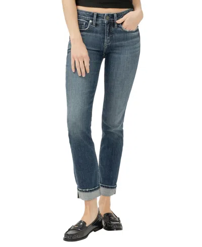 Silver Jeans Co. Women's Suki Mid Rise Curvy Fit Skinny Leg Jeans In Blue