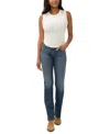 Silver Jeans Co. Elyse Mid Rise Slim Bootcut Jeans In Blue