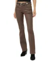 Silver Jeans Co. Suki Coated Curvy Mid Rise Slim Bootcut Jeans In Brown