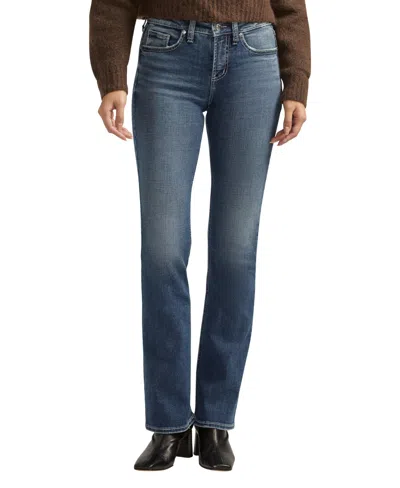 Silver Jeans Co. Women's Suki Mid Rise Curvy Fit Slim Bootcut Jeans In Indigo