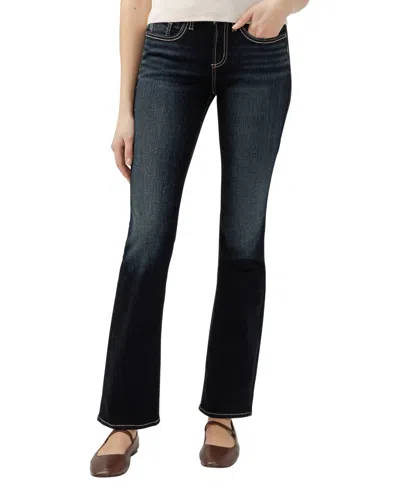 SILVER JEANS CO. WOMEN'S SUKI MID RISE CURVY FIT SLIM BOOTCUT JEANS
