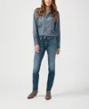 SILVER JEANS CO. WOMEN'S SUKI MID RISE CURVY FIT STRAIGHT JEANS