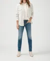 Silver Jeans Co. Women's Suki Mid Rise Curvy Fit Straight Jeans In Indigo
