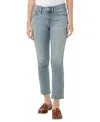 Silver Jeans Co. Women's Suki Mid-rise Curvy-fit Straight-leg Cropped Denim Jeans