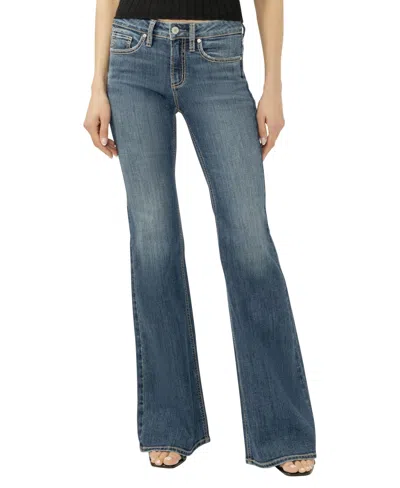 Silver Jeans Co. Women's Suki Mid Rise Flare Luxe Stretch Jeans In Blue