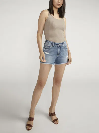 Silver Jeans Co. Women's Suki Mid Rise Luxe Stretch Shorts In Indigo