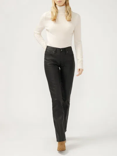 Silver Jeans Co. Women's Suki Mid Rise Slim Bootcut Coated Jeans In Black
