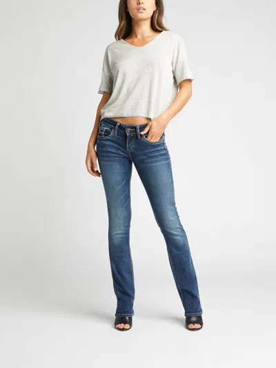 Silver Jeans Co. Women's Suki Mid Rise Slim Bootcut Jeans In Blue