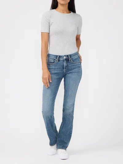 Silver Jeans Co. Women's Suki Mid Rise Slim Bootcut Luxe Stretch Jeans In Blue