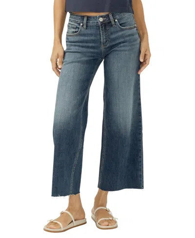 Silver Jeans Co. Women's Suki Mid Rise Wide Leg Americana Luxe Stretch Jeans In Blue