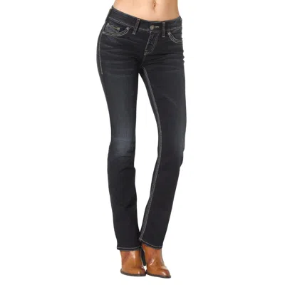Silver Jeans Co. Women's Suki Mid Slim Boot Jeans In Black