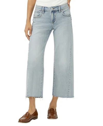 Silver Jeans Co. Women's Suki Mid-rise Cropped Wide-leg Jeans In Blue