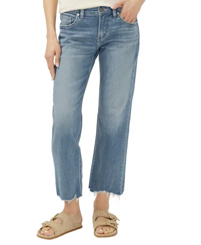 Silver Jeans Co. Women's Suki Mid-rise Wide-leg Curvy-fit Jeans In Kickin' It