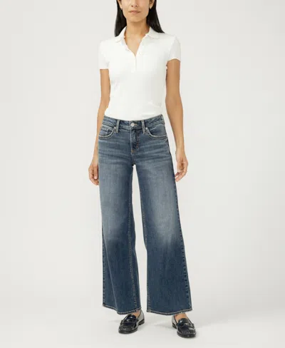 Silver Jeans Co. Women's Suki Wide Mid Rise Curvy Fit Jeans In Blue