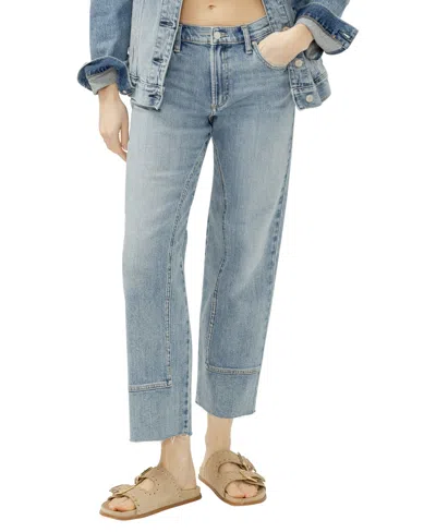 Silver Jeans Co. Western Relaxed Ankle Straight Leg Jeans In Blue