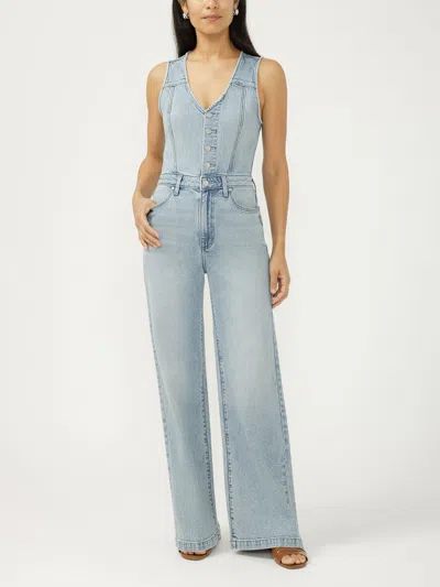 Silver Jeans Co. Women's Wide Leg Vest Jumpsuit In Gray