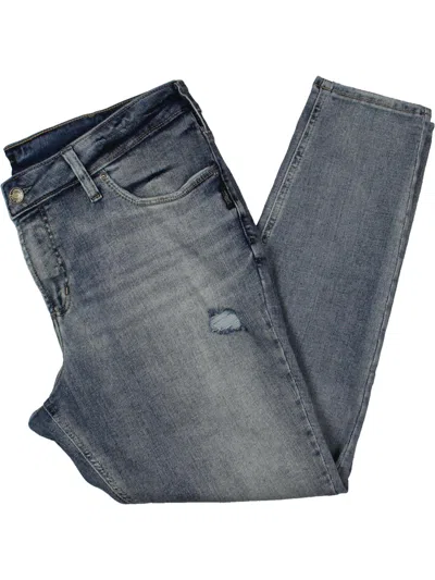 Silver Jeans Co. Womens Denim Light Wash Skinny Jeans In Multi