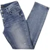 Silver Jeans Co. Womens Distressed Denim Straight Leg Jeans In Multi