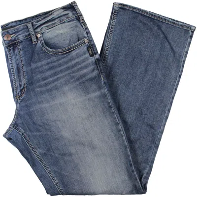 Silver Jeans Co. Kids' Zac Mens Relaxed Fit Contrast Stitching Straight Leg Pants In Multi