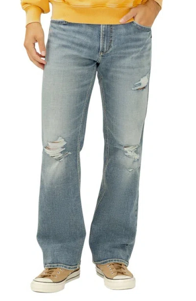 Silver Jeans Co. Zac Relaxed Fit Straight Leg Jeans In Blue