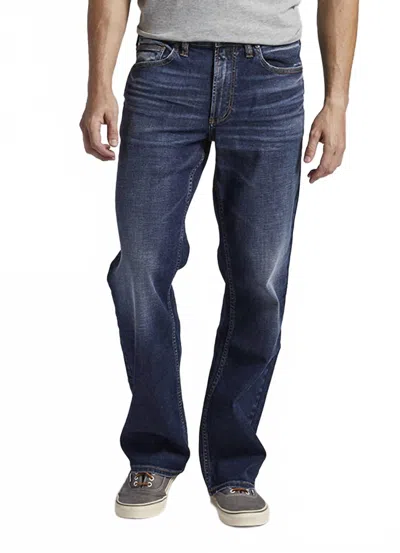 Silver Jeans Co. Zac Relaxed Fit Straight Leg Jeans In Medium Indigo In Blue