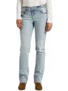 SILVER JEANS ELYSE WOMENS CURVY FIT SLIM BOOTCUT JEANS