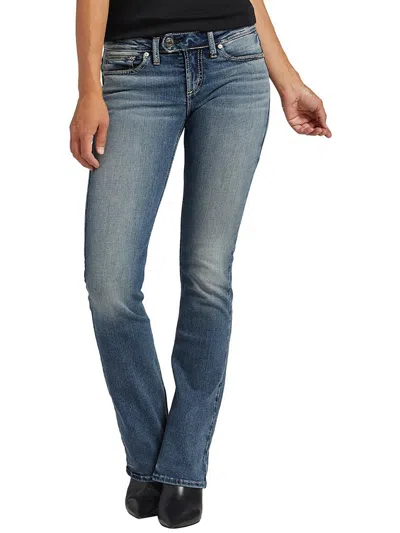 SILVER JEANS TUESDAY WOMENS LOW-RISE SLIM BOOTCUT JEANS