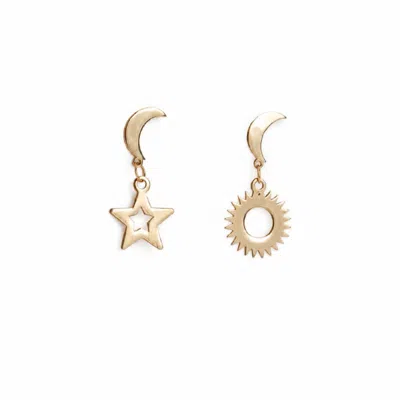 Silver Moon Women's Astral Duo Gold-plated Sterling Silver Earrings