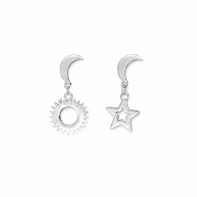 Silver Moon Women's Astral Duo Sterling Silver Earrings