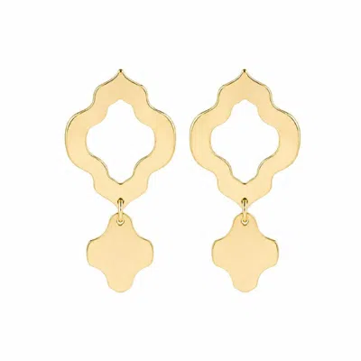 Silver Moon Women's Azure Arch Gold-plated Sterling Silver Earrings