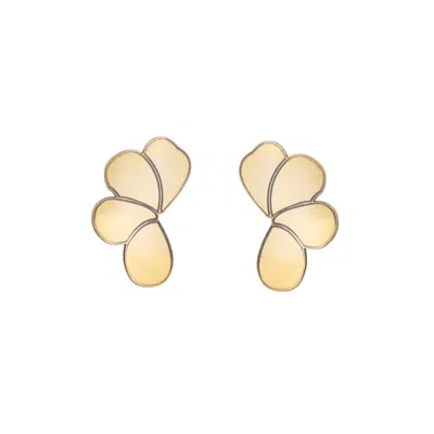 Silver Moon Women's Gold Sterling Silver Earrings – Soft Bloom