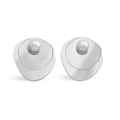 Silver Moon Women's Pearl Sterling Silver Earrings – Genesis