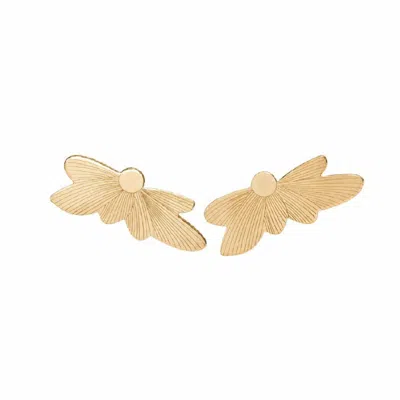 Silver Moon Women's Silver Bloom Gold-plated Sterling Silver Earrings