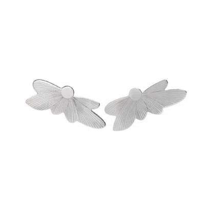 Silver Moon Women's Silver Bloom Sterling Silver Earrings In Metallic
