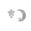 Silver Moon Women's Sterling Silver Earrings – Crescent In Silver