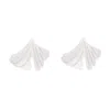 Silver Moon Women's Sterling Silver Earrings – Ginkgo Lines In Metallic